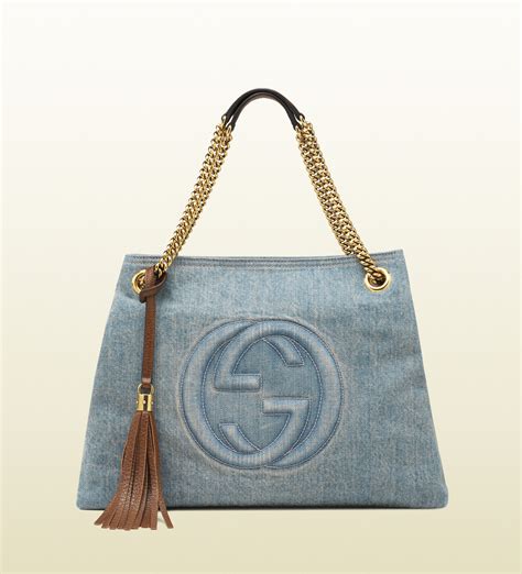 gucci women's shoulder bags|gucci denim shoulder bag.